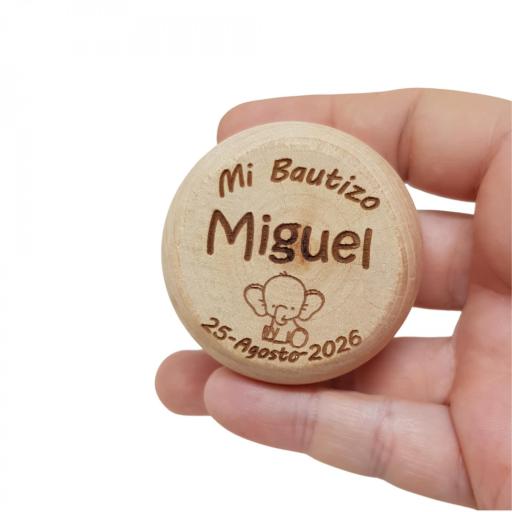 Yoyos Personalizados de madera modelo Elefante: Perfecto para Bautizos y baby Shower El Regalo Único y Divertido que no pasa de moda