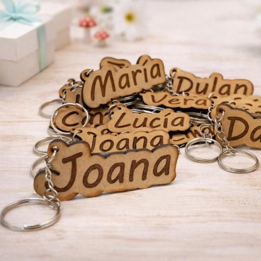 Llavero Personalizado con Nombre. Detalle Original para Comunión, Cumpleaños, Bautizo, Bodas y Eventos Infantiles [2]