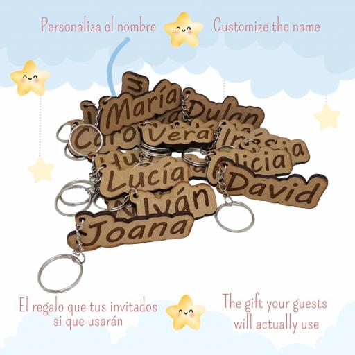 Llavero Personalizado con Nombre. Detalle Original para Comunión, Cumpleaños, Bautizo, Bodas y Eventos Infantiles [3]