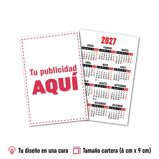 Almanaques de Bolsillo Personalizado 6 cm x 9 cm 2027