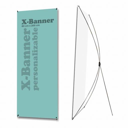 X-Banner 200 cm x 80 cm Personalizado + Estuche de tela