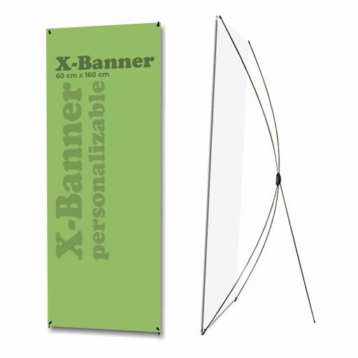 X-Banner 160 cm x 60 cm Personalizado + Estuche de tela