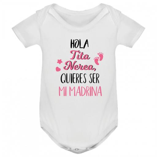 Body bebé personalizado quieres ser mi madrina [0]