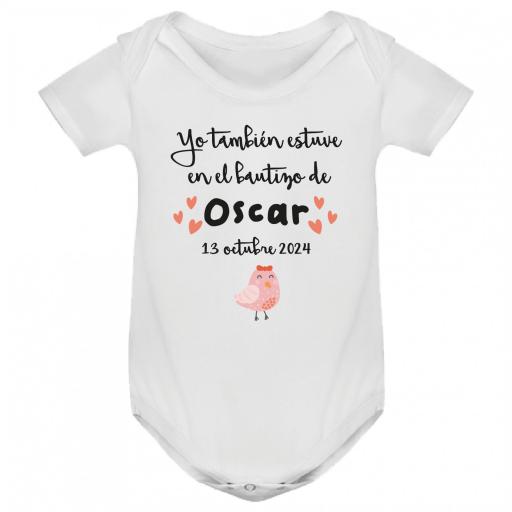 Body bebé personalizado yo también estuve en... Mod Rosa [0]