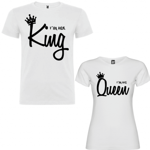 2 Camisetas I´m her KNG I´m his Queen [1]