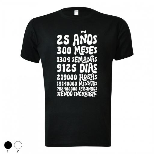 Camiseta años meses semanas dias horas... cumpleaños [1]