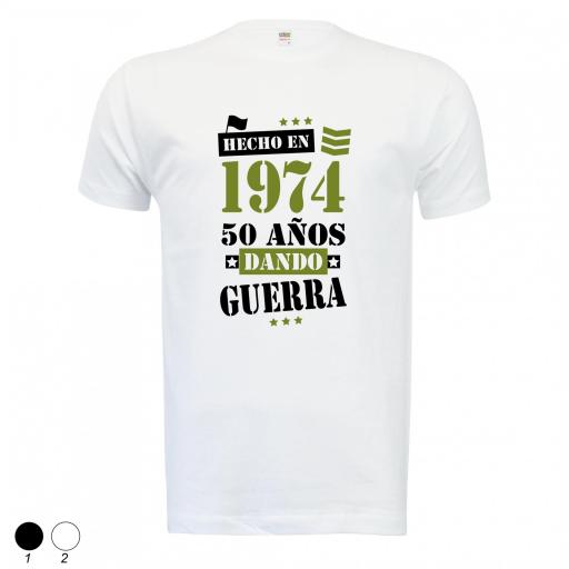 Camiseta cumpleaños años dando guerra