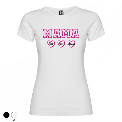 Camiseta mama personalizada con nombres de hijos [0]