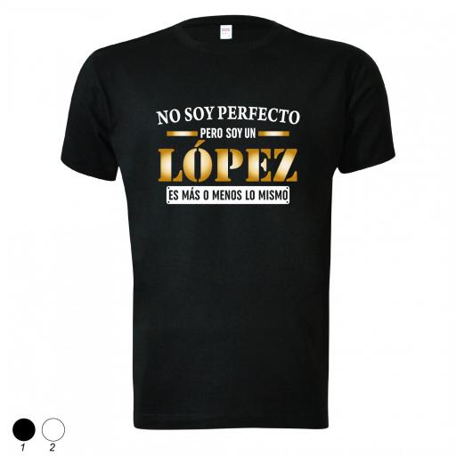 Camiseta no soy perfecto pero soy un... apellido