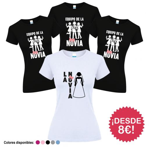Camisetas Despedida Soltera Equipo de la Novia  ¡Desde 8€! [4]