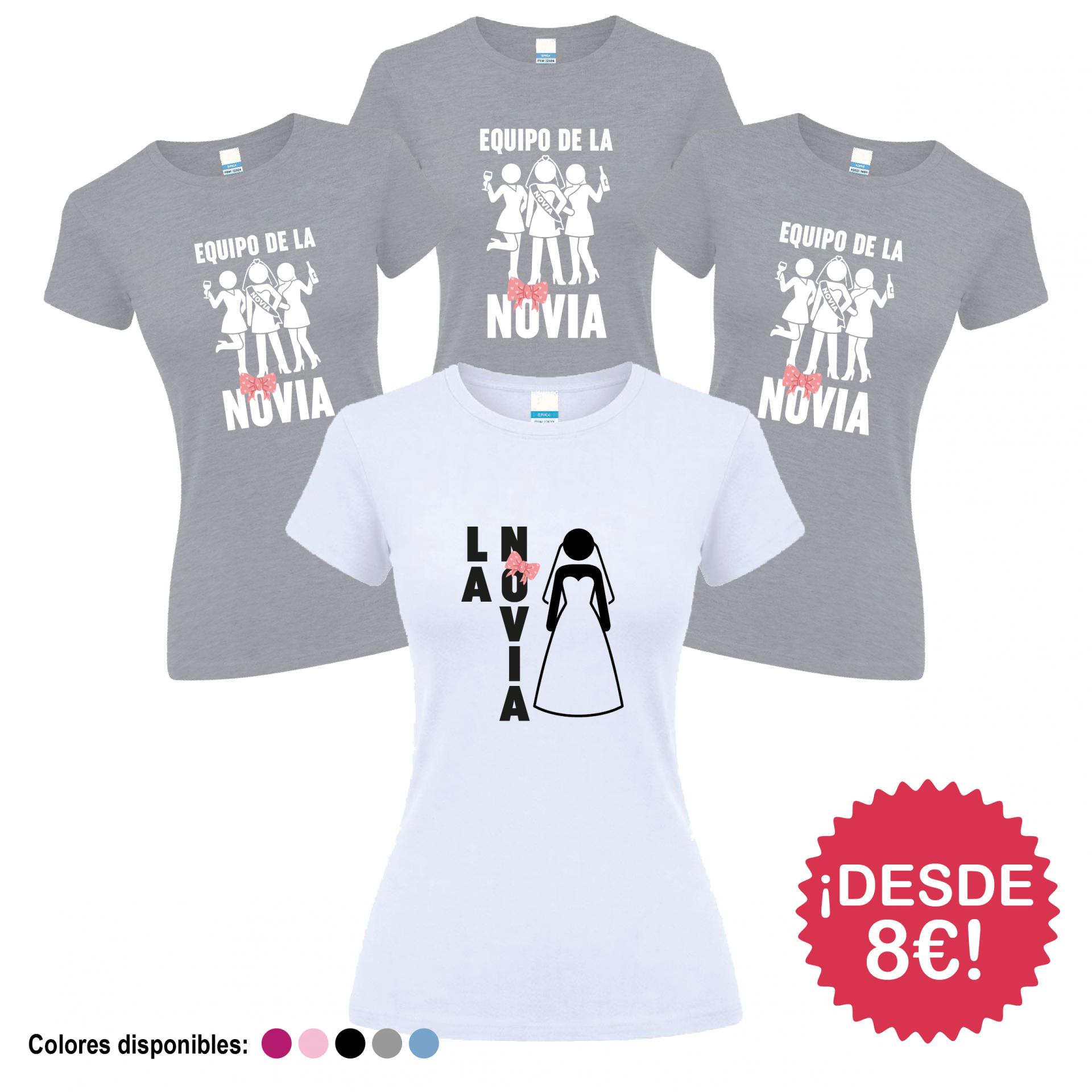 Camisetas Despedida Soltera Equipo de la Novia ¡Desde 8€!