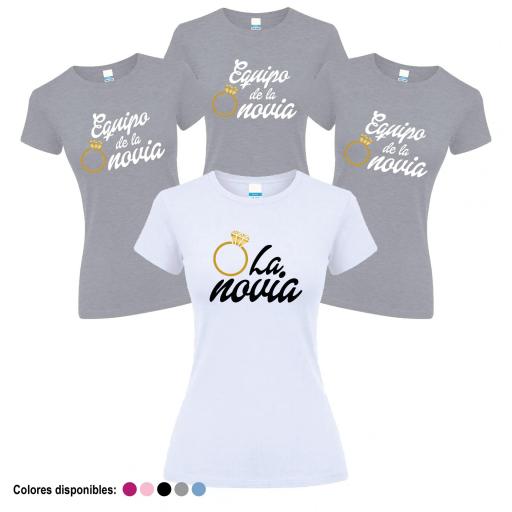 Camisetas Despedida Soltera  Equipo de la Novia Anillo ¡Desde 8€! [2]