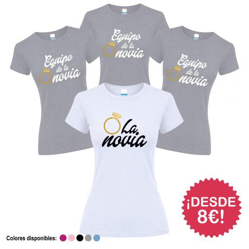 Camisetas Despedida Soltera  Equipo de la Novia Anillo ¡Desde 8€! [2]
