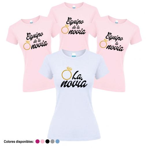Camisetas Despedida Soltera  Equipo de la Novia Anillo ¡Desde 8€! [4]