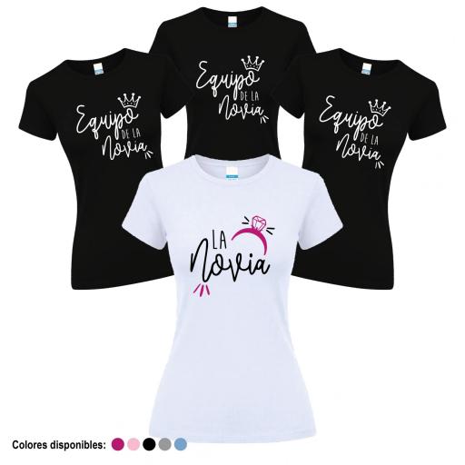 Camisetas Despedida Soltera Equipo de la Novia Anillo Dibujo  ¡Desde 8€! [1]