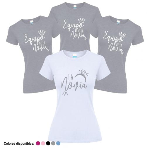 Camisetas Despedida Soltera Equipo de la Novia Anillo Dibujo  ¡Desde 8€! [3]