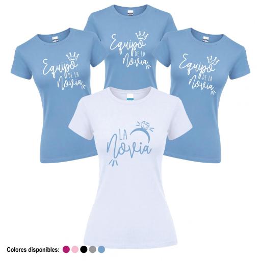 Camisetas Despedida Soltera Equipo de la Novia Anillo Dibujo  ¡Desde 8€! [4]