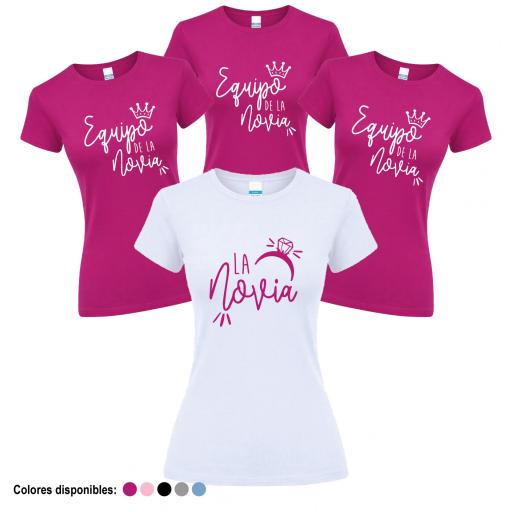 Camisetas Despedida Soltera Equipo de la Novia Anillo Dibujo  ¡Desde 8€! [2]