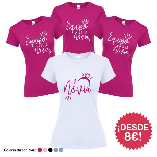 Camisetas Despedida Soltera Equipo de la Novia Anillo Dibujo  ¡Desde 8€! [3]