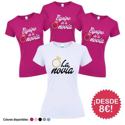 Camisetas Despedida Soltera  Equipo de la Novia Anillo ¡Desde 8€! [3]