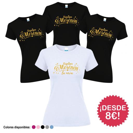 Camisetas Despedida Soltera Equipo de la Novia Con el Nombre de tu Grupo ¡Desde 8€!