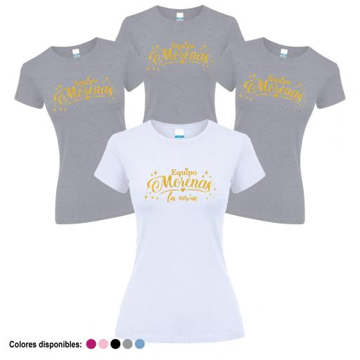 Camisetas Despedida Soltera Equipo de la Novia Con el Nombre de tu Grupo  ¡Desde 8€! [1]