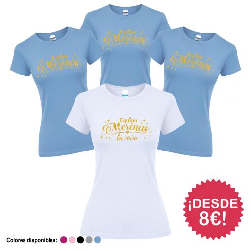 Camisetas Despedida Soltera Equipo de la Novia Con el Nombre de tu Grupo  ¡Desde 8€! [3]