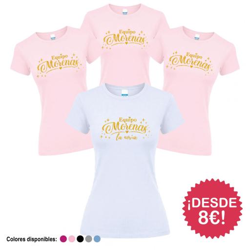 Camisetas Despedida Soltera Equipo de la Novia Con el Nombre de tu Grupo  ¡Desde 8€! [4]