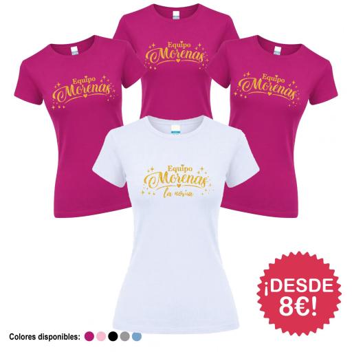 Camisetas Despedida Soltera Equipo de la Novia Con el Nombre de tu Grupo  ¡Desde 8€! [1]