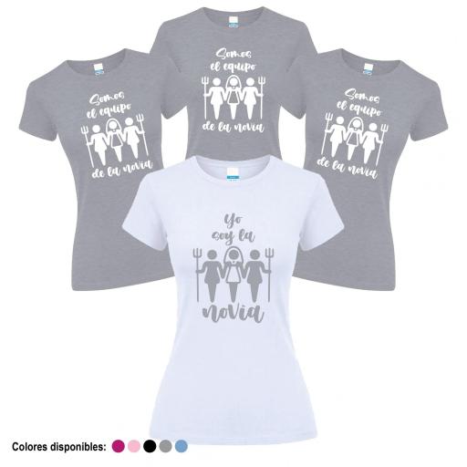 Camisetas Despedida Soltera Equipo de la Novia Diablas ¡Desde 8€! [1]