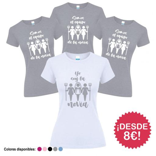 Camisetas Despedida Soltera Equipo de la Novia Diablas ¡Desde 8€! [3]