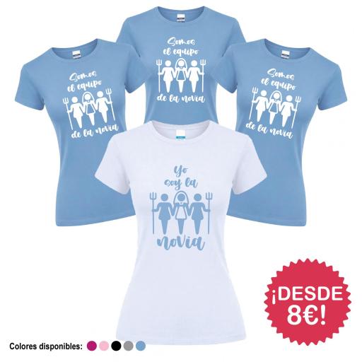 Camisetas Despedida Soltera Equipo de la Novia Diablas ¡Desde 8€! [2]
