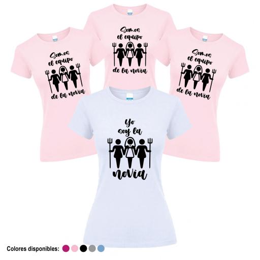 Camisetas Despedida Soltera Equipo de la Novia Diablas ¡Desde 8€! [3]