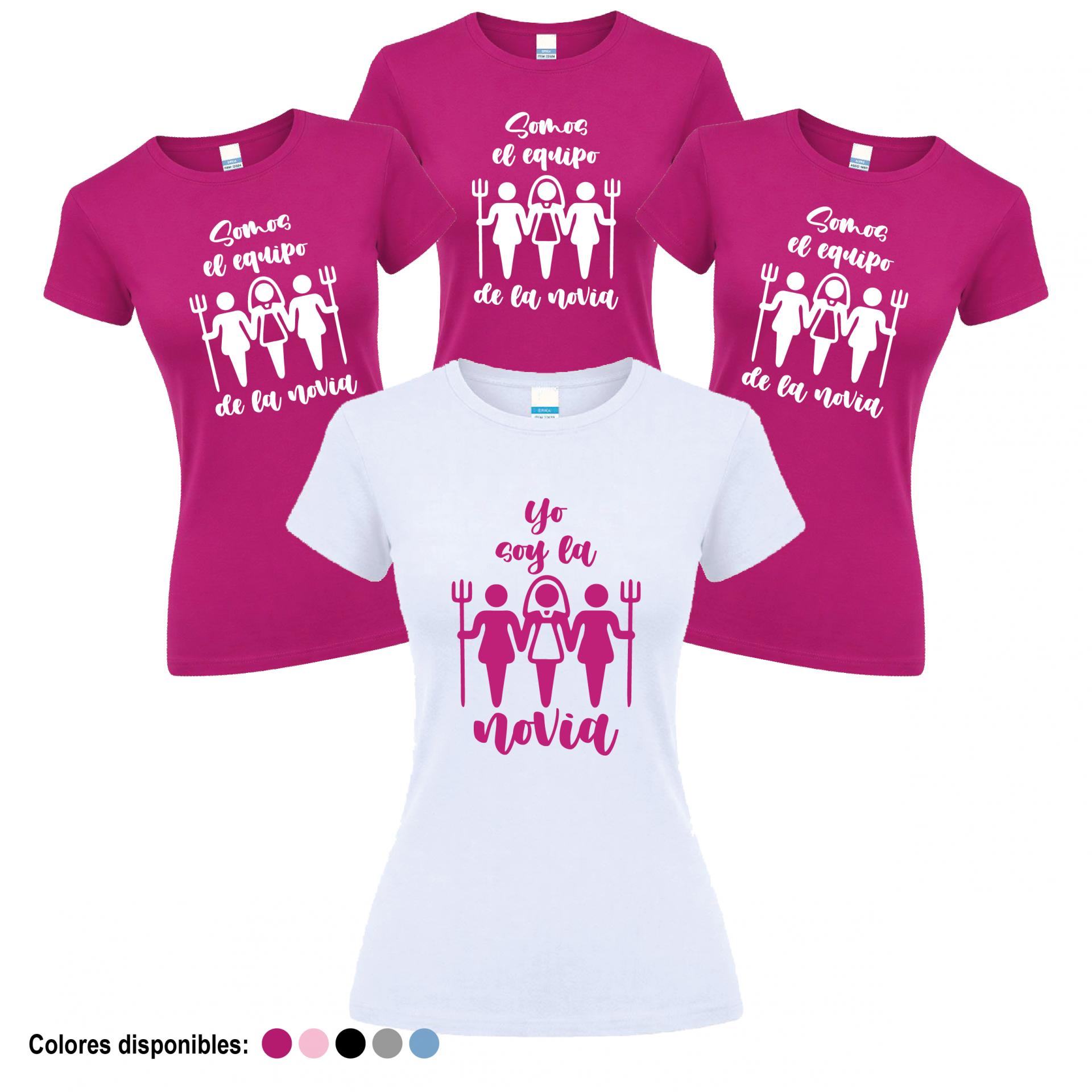 Camisetas Despedida Soltera Equipo de la Novia Diablas ¡Desde 8€!