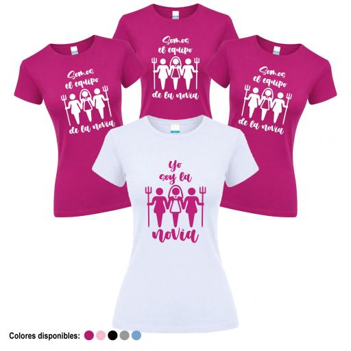 Camisetas Despedida Soltera Equipo de la Novia Diablas ¡Desde 8€!