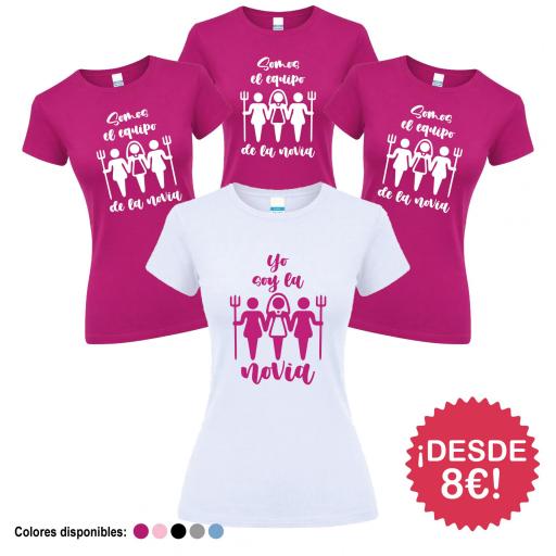 Camisetas Despedida Soltera Equipo de la Novia Diablas ¡Desde 8€! [1]
