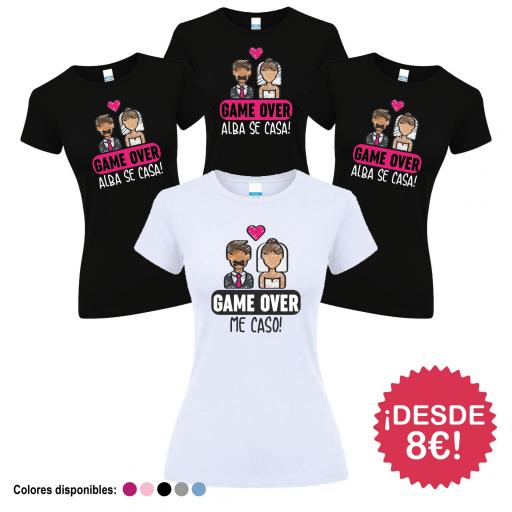 Camisetas Despedida Soltera GAME OVER ¡Desde 8€! [4]