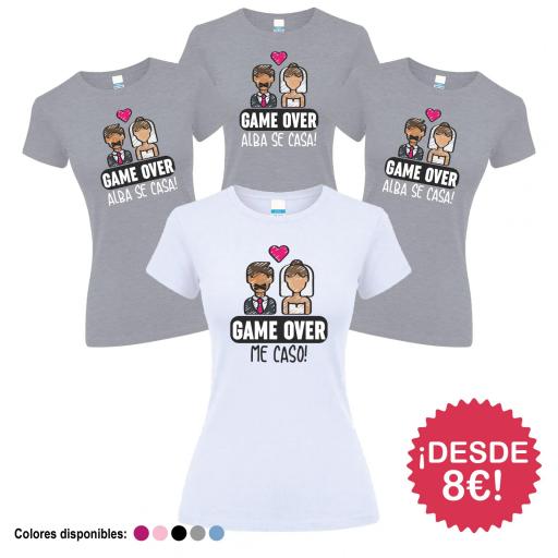 Camisetas Despedida Soltera GAME OVER ¡Desde 8€! [3]