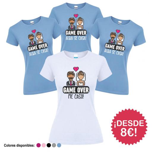 Camisetas Despedida Soltera GAME OVER ¡Desde 8€! [1]