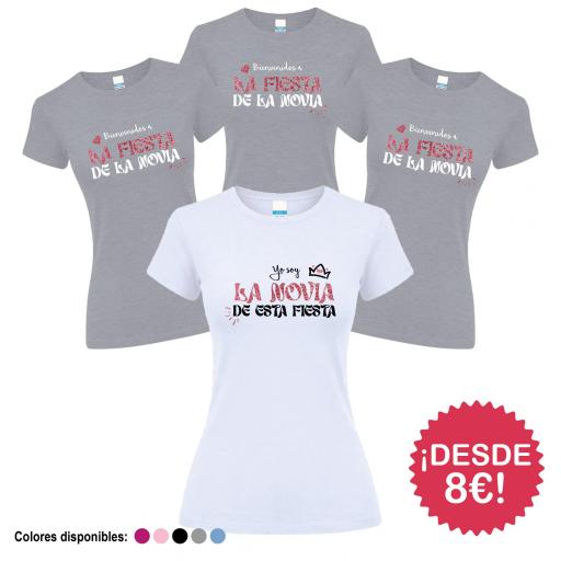 Camisetas Despedida Soltera La Fiesta de la Novia ¡Desde 8€! [4]