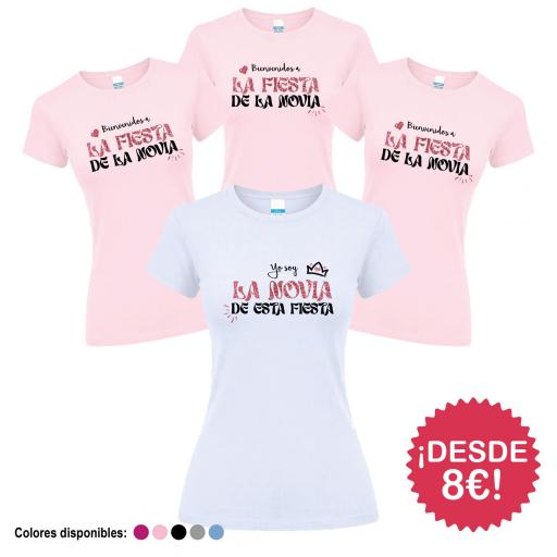 Camisetas Despedida Soltera La Fiesta de la Novia ¡Desde 8€! [3]