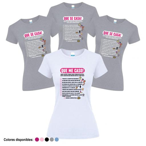 Camisetas Despedida Soltera Lista de Misiones ¡Desde 8€! [2]