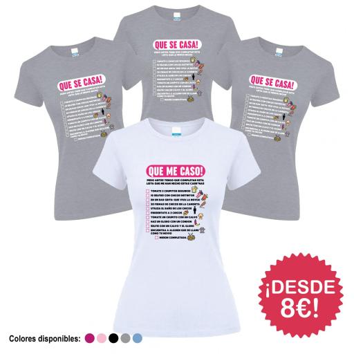 Camisetas Despedida Soltera Lista de Misiones ¡Desde 8€! [3]