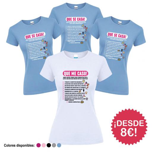 Camisetas Despedida Soltera Lista de Misiones ¡Desde 8€! [0]