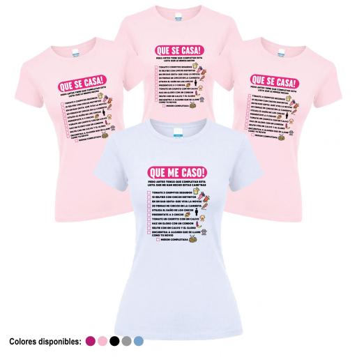 Camisetas Despedida Soltera Lista de Misiones ¡Desde 8€!