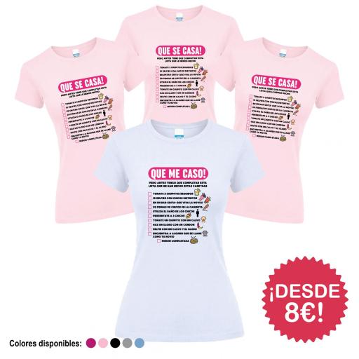 Camisetas Despedida Soltera Lista de Misiones ¡Desde 8€! [2]