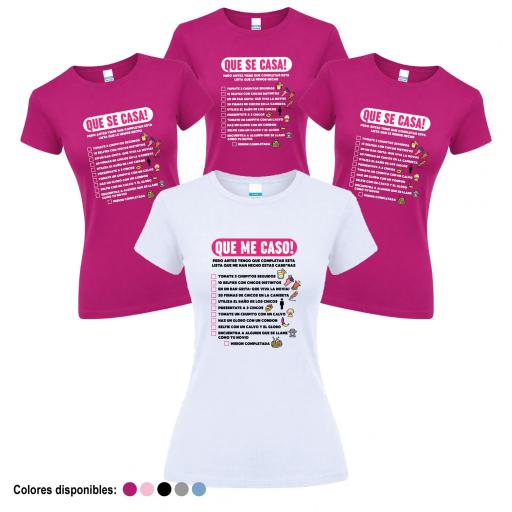 Camisetas Despedida Soltera Lista de Misiones ¡Desde 8€! [1]