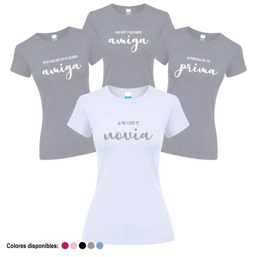 Camisetas Despedida Soltera Nombres con Frase ¡Desde 8€!