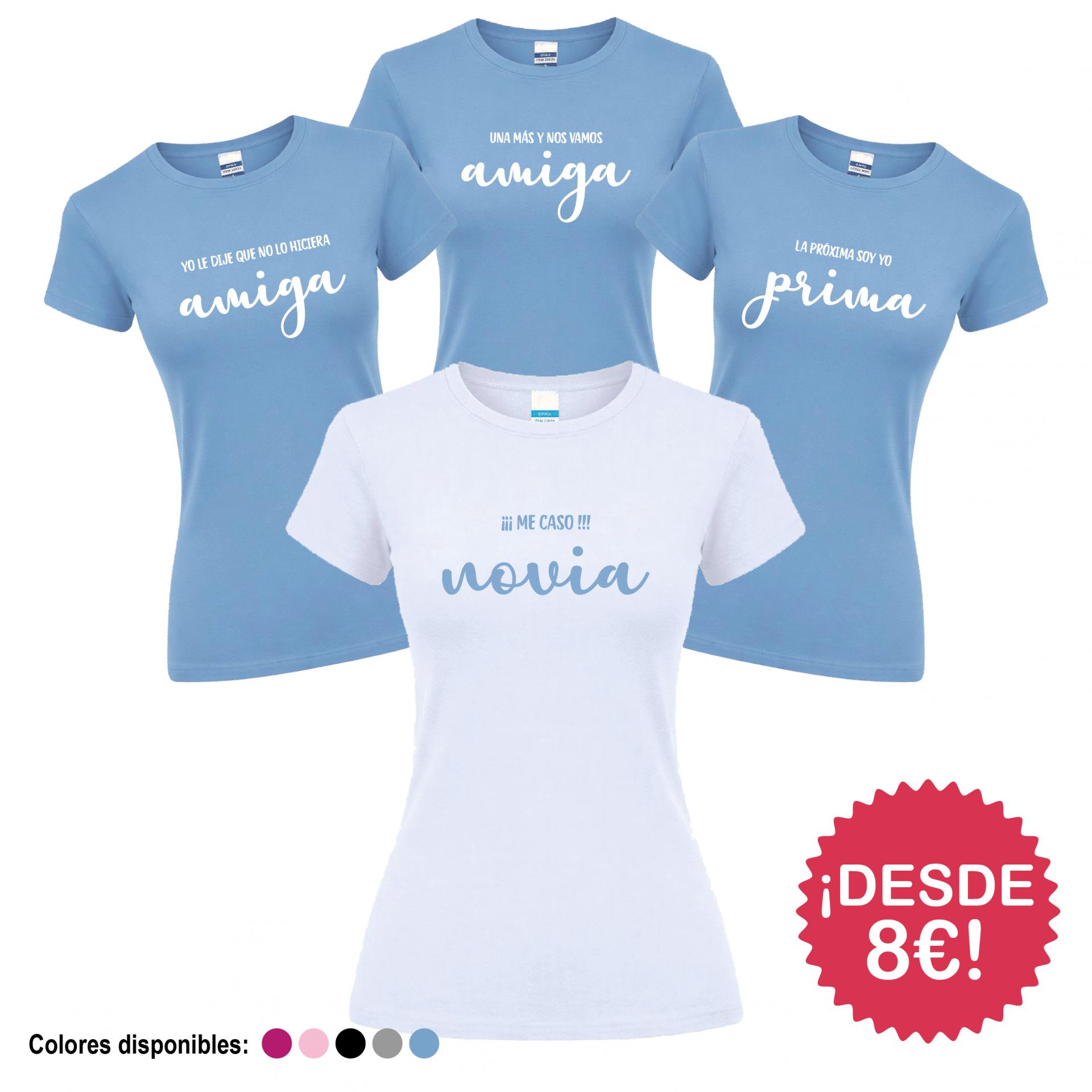 Camisetas Despedida Soltera Nombres con Frase ¡Desde 8€!