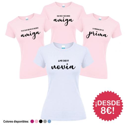 Camisetas Despedida Soltera Nombres con Frase ¡Desde 8€! [2]